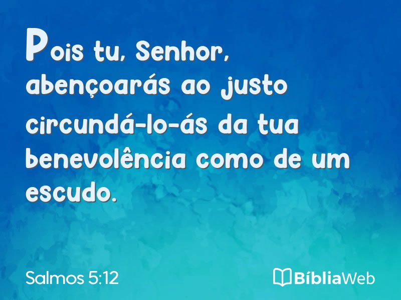 Salmos 5:12 em imagem para compartilhar