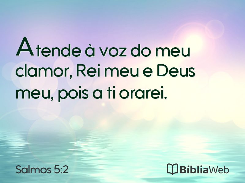 Salmos 5:2 em imagem para compartilhar