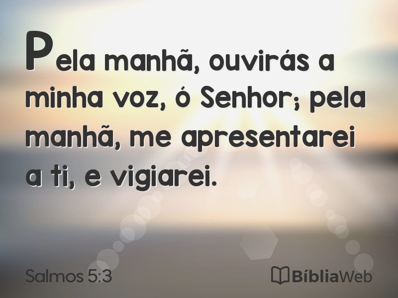 Salmos 5:3 em imagem para compartilhar