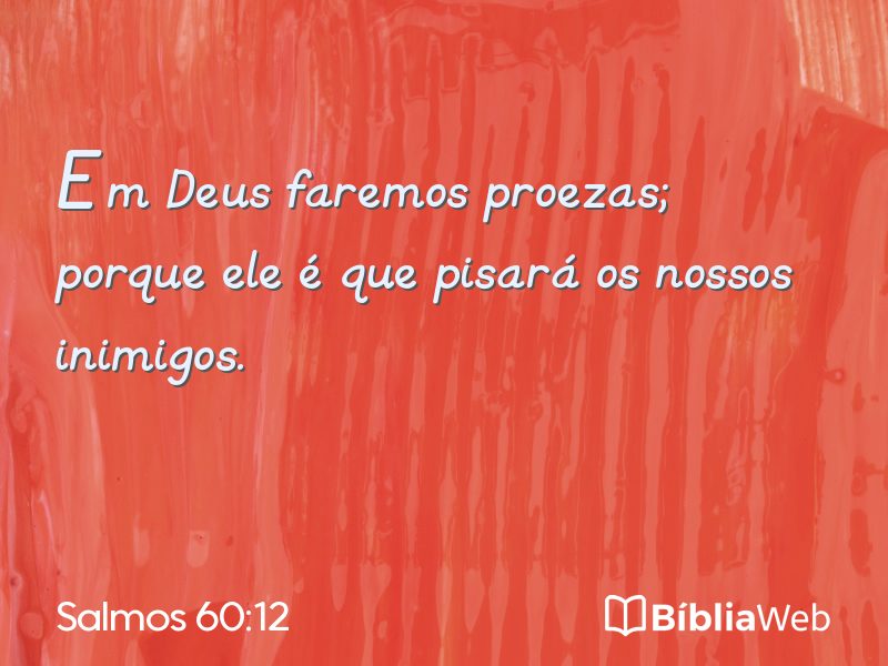 Salmos 60:12 em imagem para compartilhar