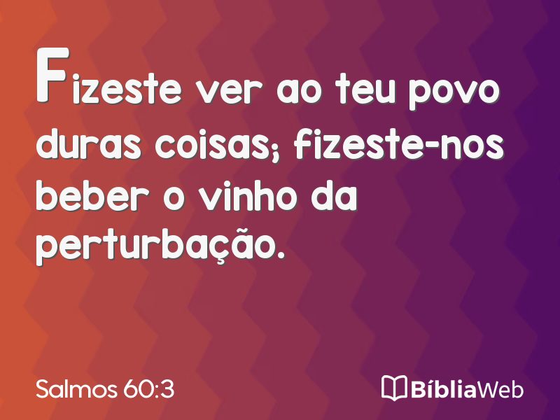 Salmos 60:3 em imagem para compartilhar