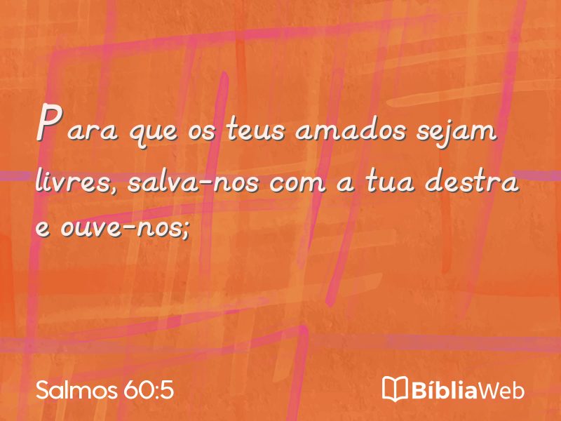 Salmos 60:5 em imagem para compartilhar