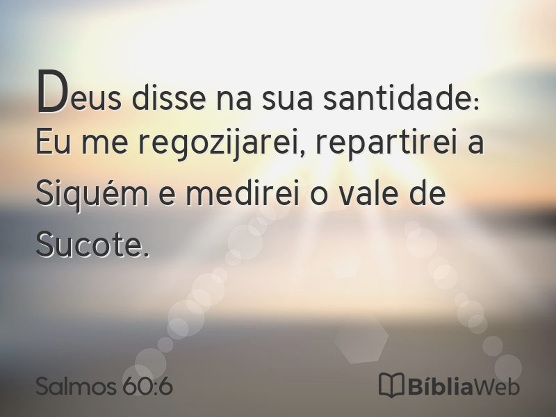 Salmos 60:6 em imagem para compartilhar