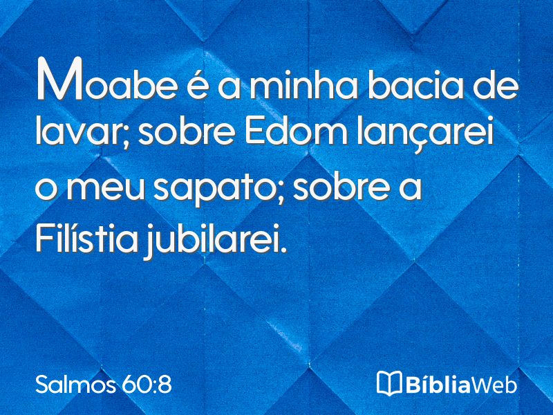 Salmos 60:8 em imagem para compartilhar