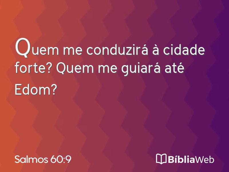 Salmos 60:9 em imagem para compartilhar