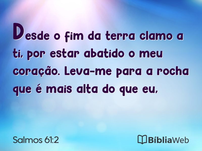 Salmos 61:2 em imagem para compartilhar