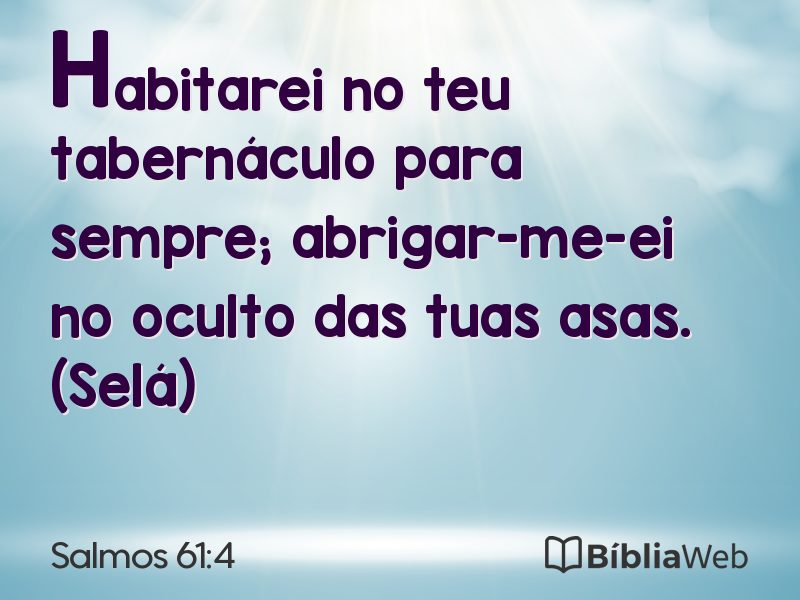 Salmos 61:4 em imagem para compartilhar