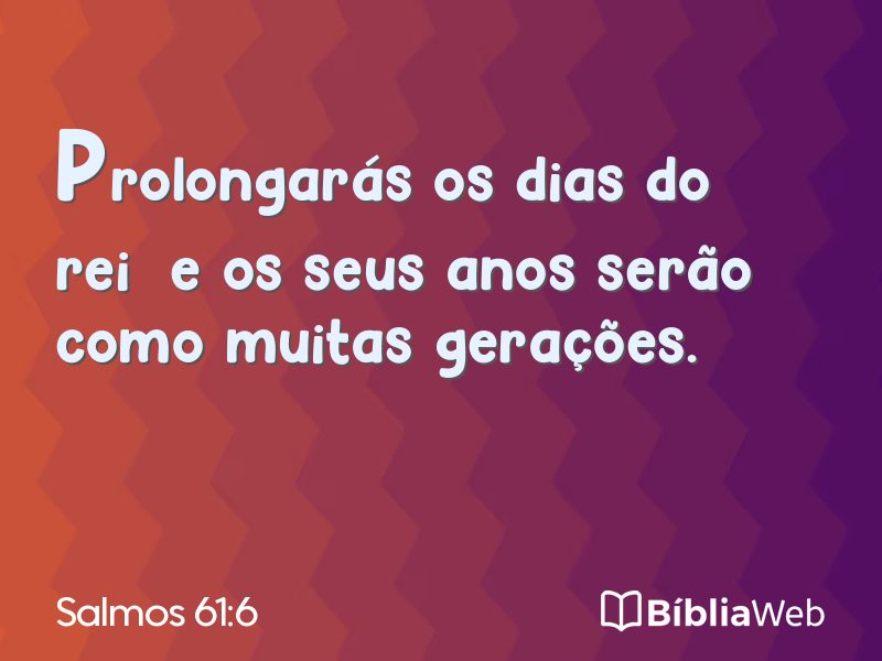 Salmos 61:6 em imagem para compartilhar