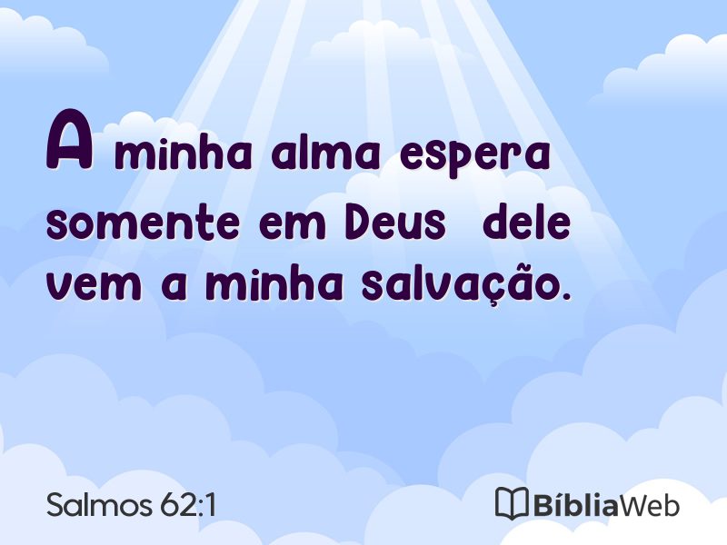 Salmos 62:1 em imagem para compartilhar