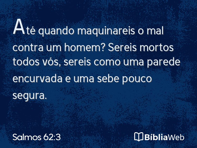 Salmos 62:3 em imagem para compartilhar