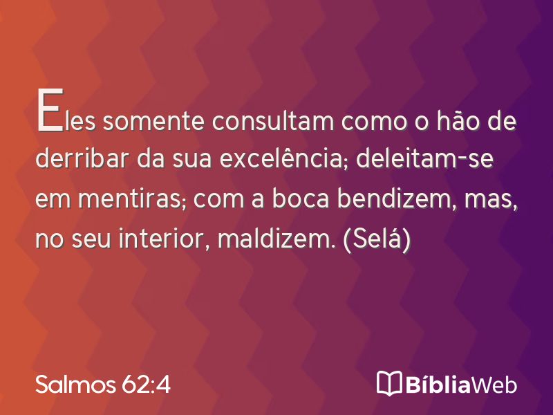 Salmos 62:4 em imagem para compartilhar