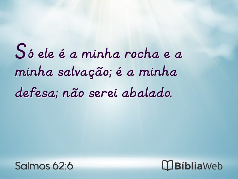 Salmos 62:6 em imagem para compartilhar