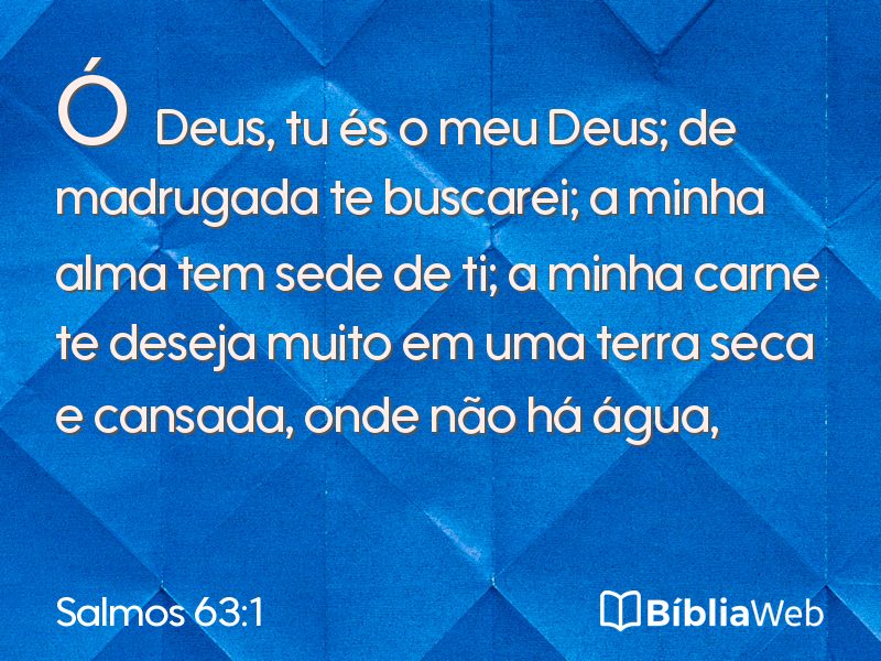 Salmos 63:1 em imagem para compartilhar