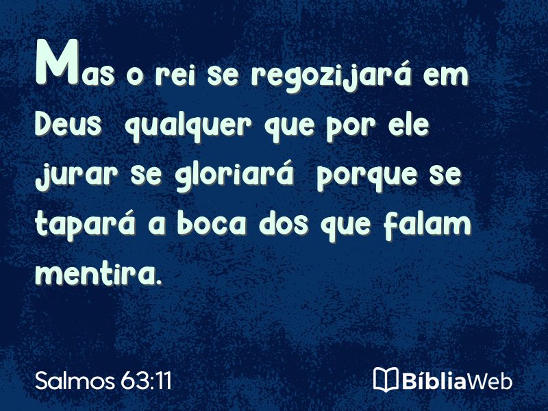 Salmos 63:11 em imagem para compartilhar