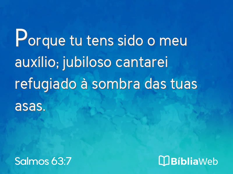 Salmos 63:7 em imagem para compartilhar