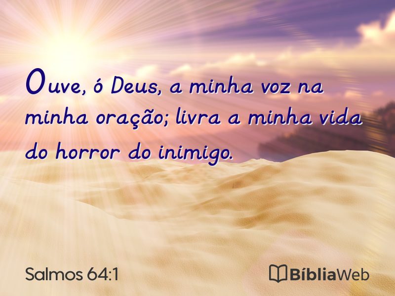 Salmos 64:1 em imagem para compartilhar