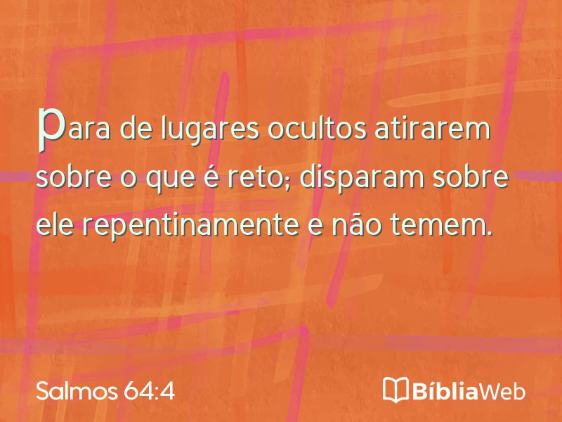 Salmos 64:4 em imagem para compartilhar