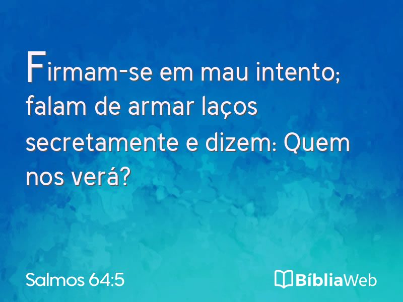 Salmos 64:5 em imagem para compartilhar