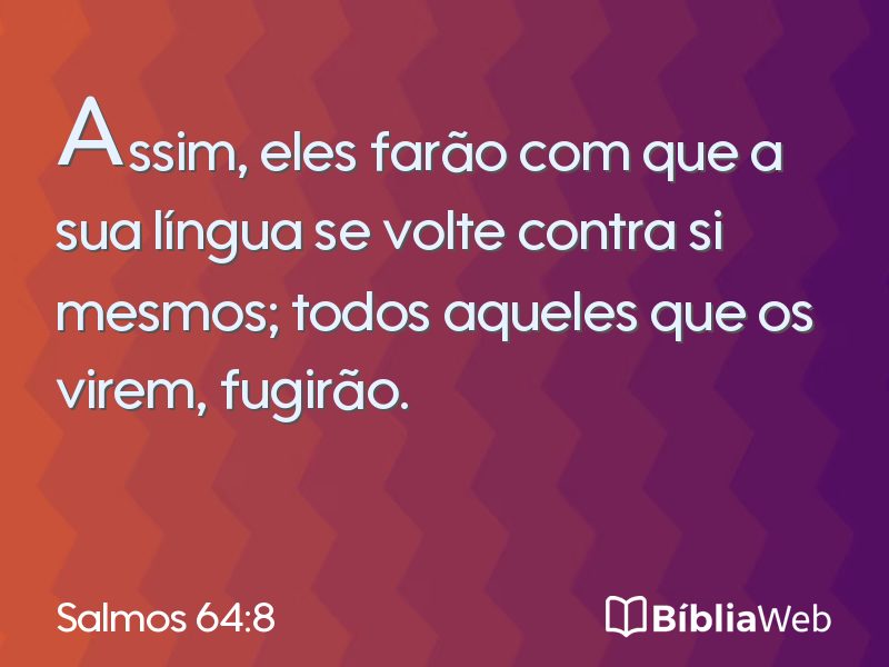 Salmos 64:8 em imagem para compartilhar