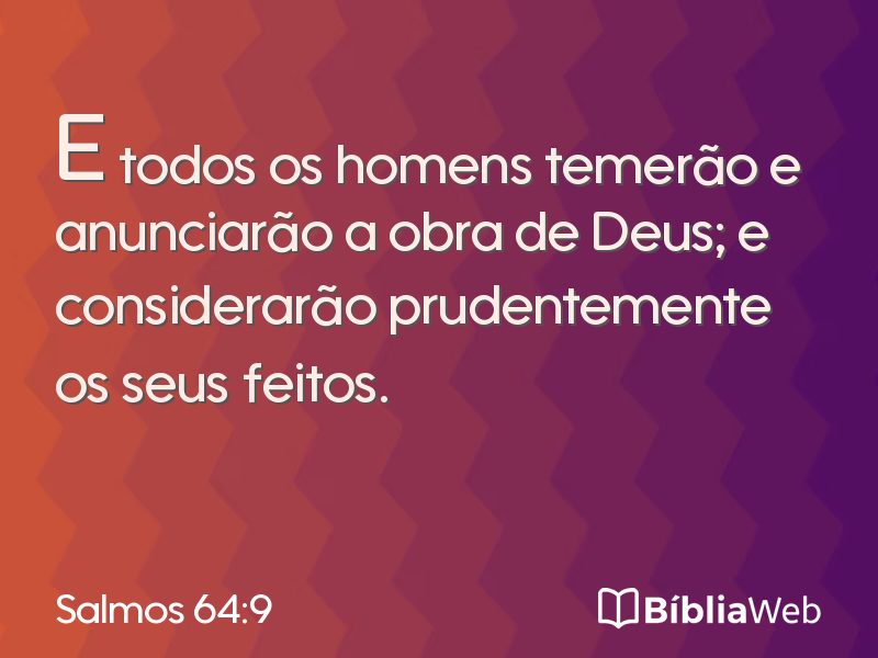 Salmos 64:9 em imagem para compartilhar