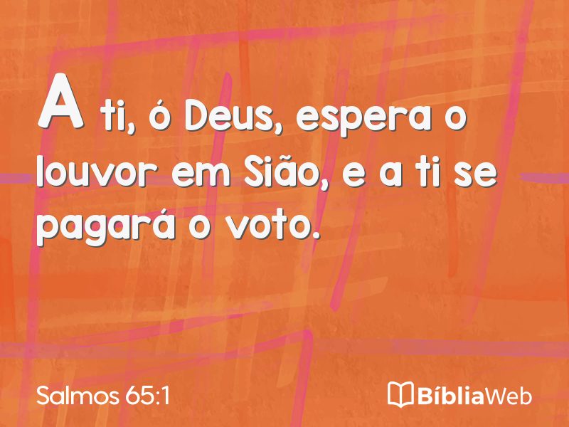 Salmos 65:1 em imagem para compartilhar