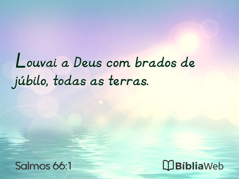 Salmos 66:1 em imagem para compartilhar
