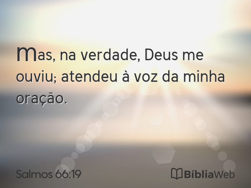 Salmos 66:19 em imagem para compartilhar