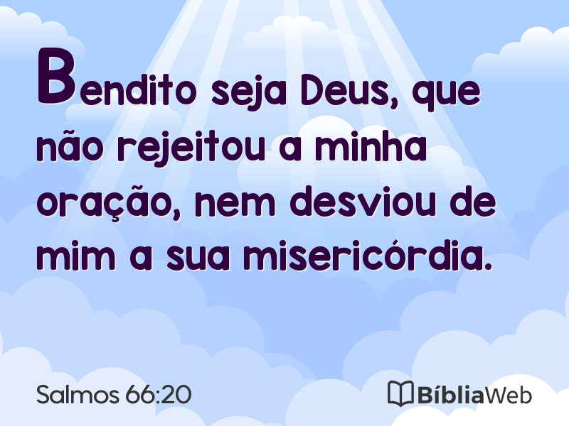 Salmos 66:20 em imagem para compartilhar
