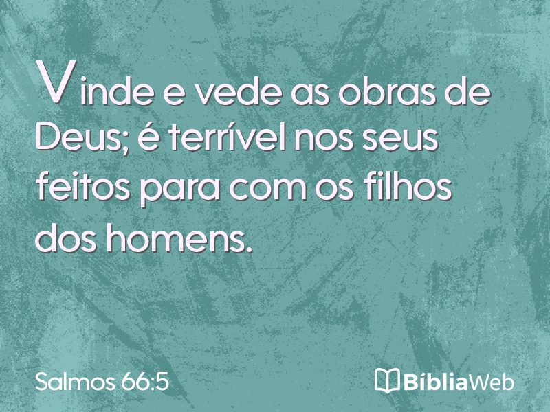 Salmos 66:5 em imagem para compartilhar