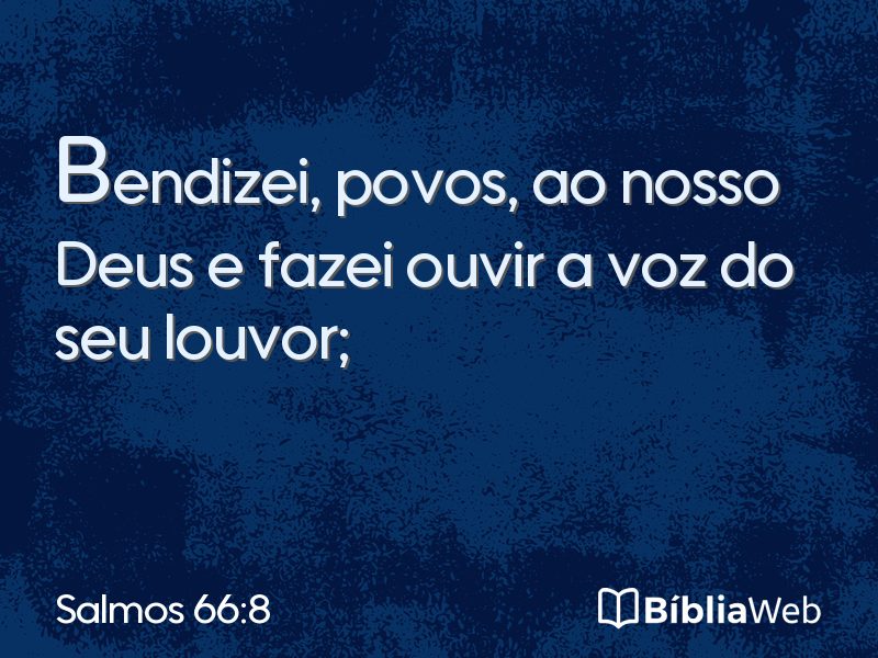 Salmos 66:8 em imagem para compartilhar