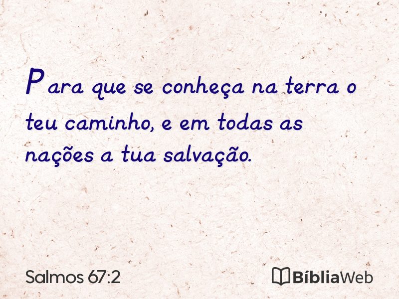 Salmos 67:2 em imagem para compartilhar