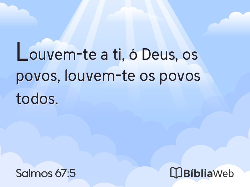 Salmos 67:5 em imagem para compartilhar