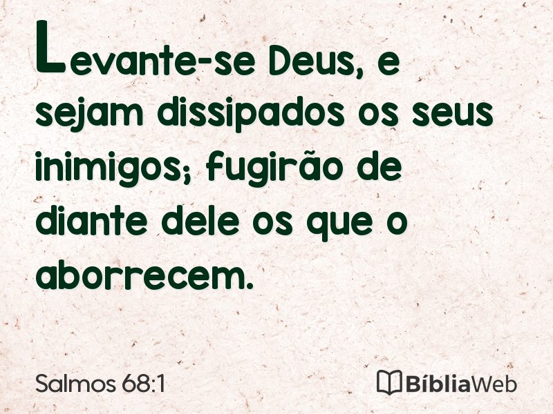 Salmos 68:1 em imagem para compartilhar