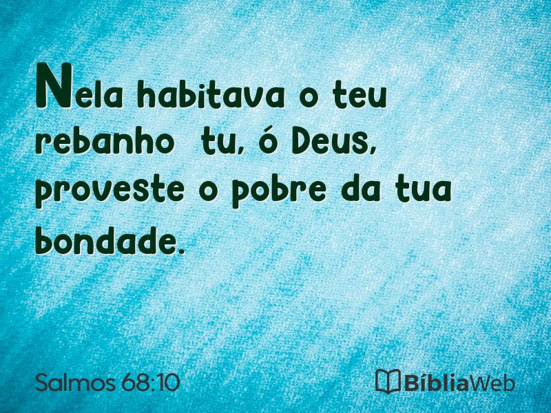 Salmos 68:10 em imagem para compartilhar