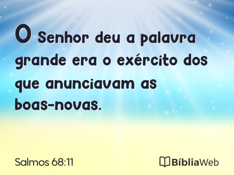Salmos 68:11 em imagem para compartilhar
