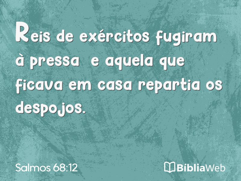 Salmos 68:12 em imagem para compartilhar