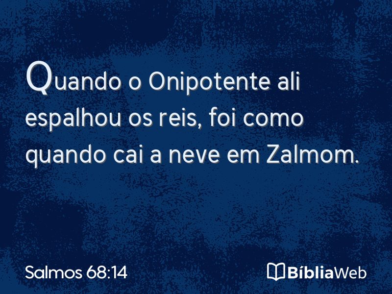 Salmos 68:14 em imagem para compartilhar
