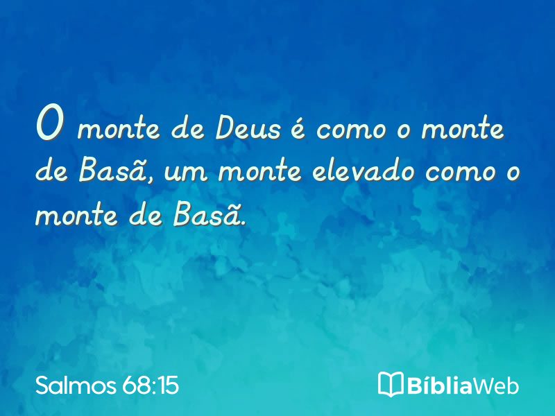 Salmos 68:15 em imagem para compartilhar