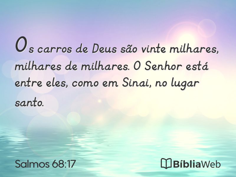 Salmos 68:17 em imagem para compartilhar