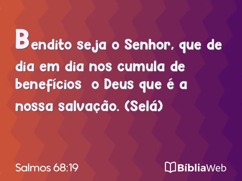 Salmos 68:19 em imagem para compartilhar