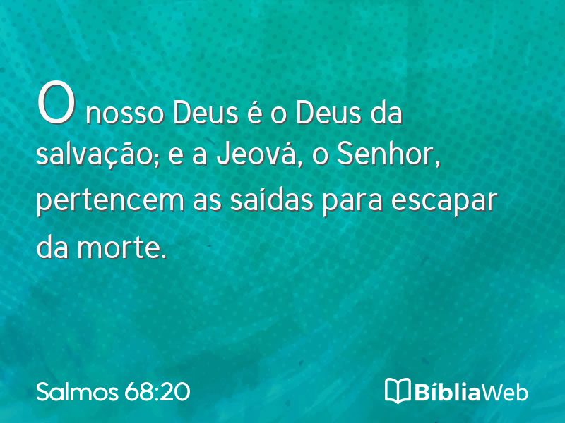 Salmos 68:20 em imagem para compartilhar