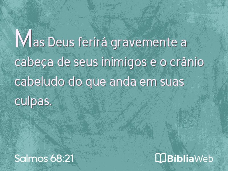 Salmos 68:21 em imagem para compartilhar