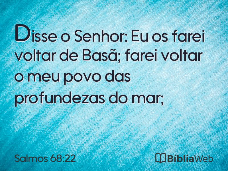 Salmos 68:22 em imagem para compartilhar