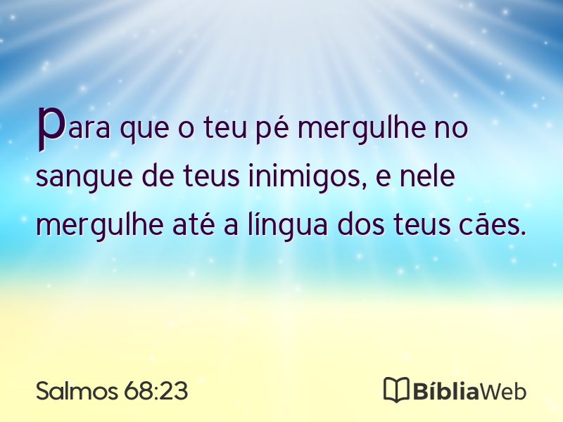 Salmos 68:23 em imagem para compartilhar