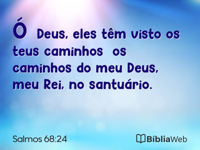 Salmos 68:24 em imagem para compartilhar