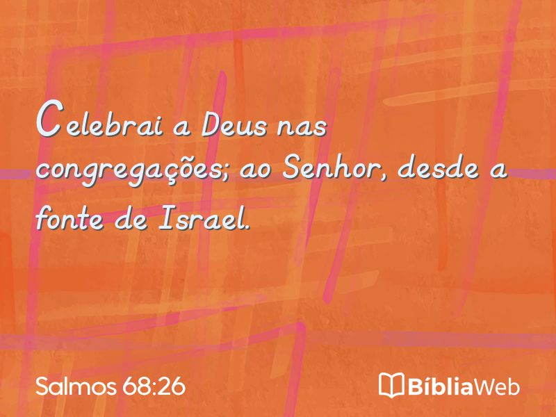 Salmos 68:26 em imagem para compartilhar