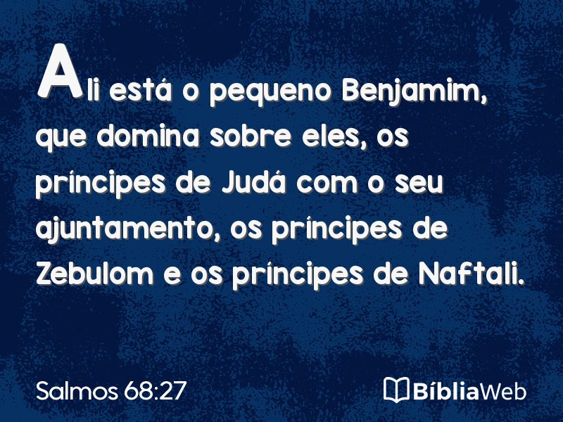 Salmos 68:27 em imagem para compartilhar