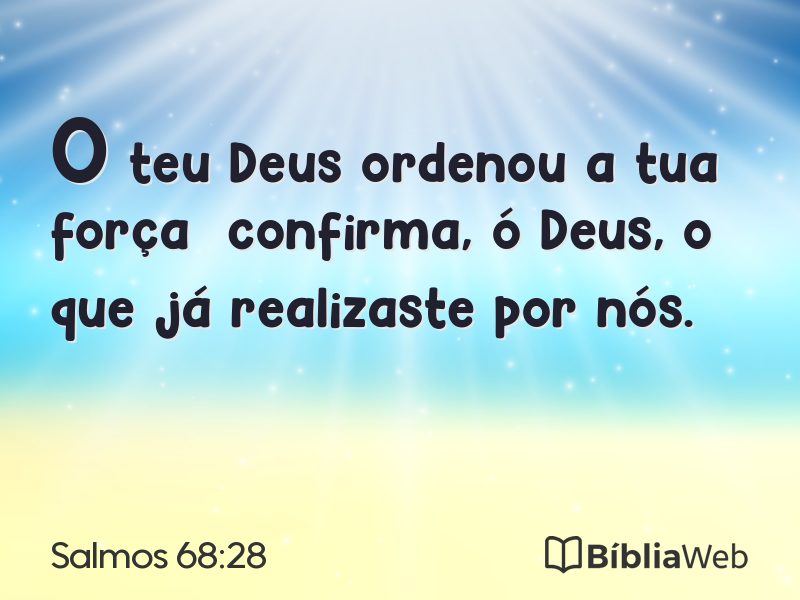 Salmos 68:28 em imagem para compartilhar