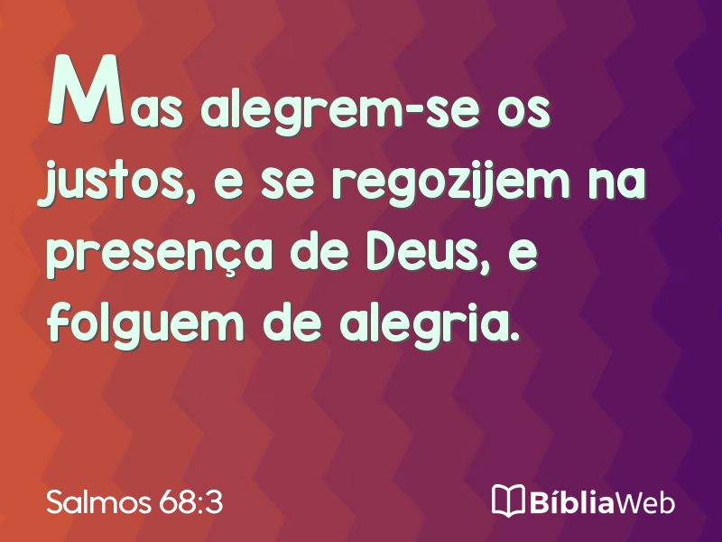 Salmos 68:3 em imagem para compartilhar