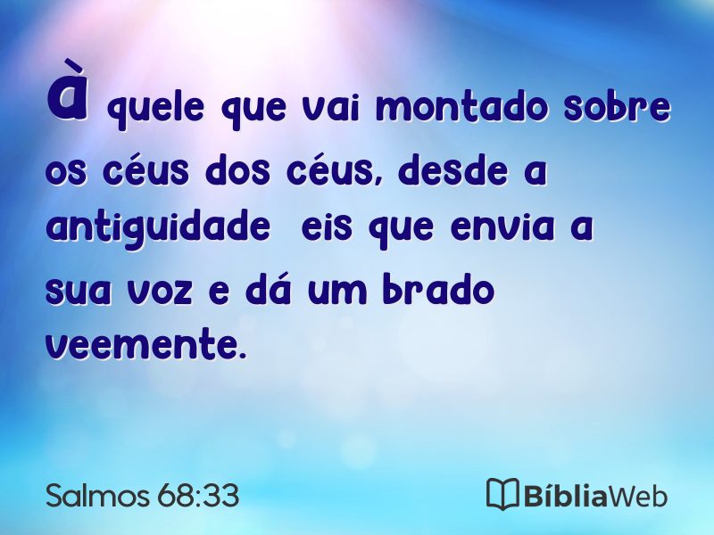 Salmos 68:33 em imagem para compartilhar